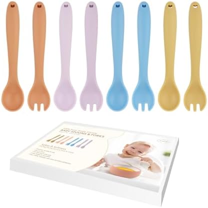 Miniguysa Silicone Toddler Fork Spoon Set