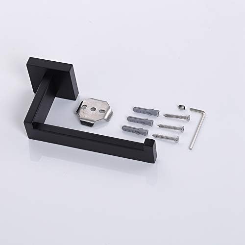 Stainless Steel Matte Black Toilet Paper Holder Rustproof Easy to Mount