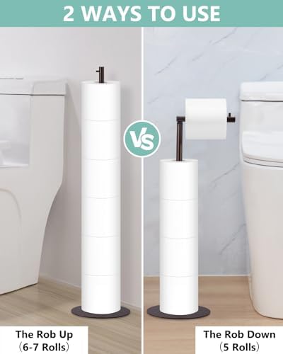 Space-Saving Toilet Paper Holder Stand
