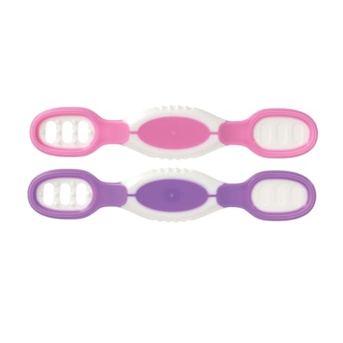Nuby Dip Scoop Spoons 2-Pack Baby Led Weaning 6 Months Engaging Safe