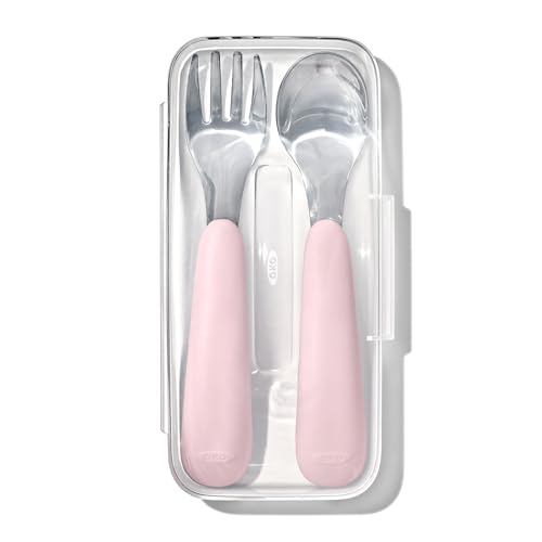 OXO Tot On-The-Go - Compact Blossom Flatware Set for Little Hands