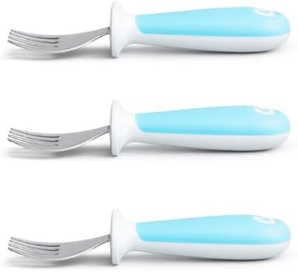 Munchkin Toddler Fork Set 3-Pack Blue stainless steel for toddlers