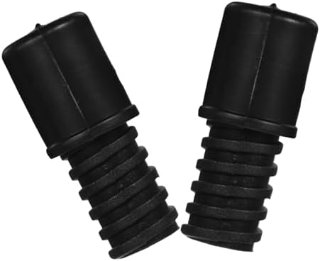 2-Piece Black Plastic Broom Handle Connector