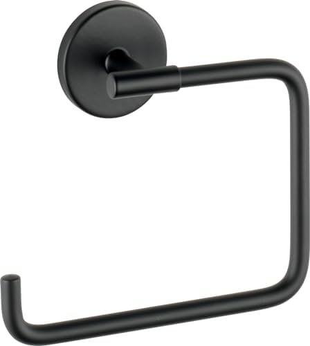 Delta Trinsic Hand Towel Holder - Matte Black Durable Rust-Resistant