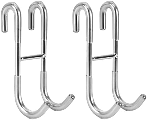 Simtive Silver Shower Door Hooks 2-Pack