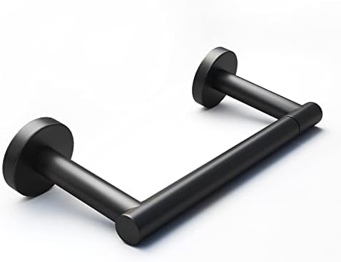 Premium Black Toilet Paper Holder with Pivoting Design for Home Use