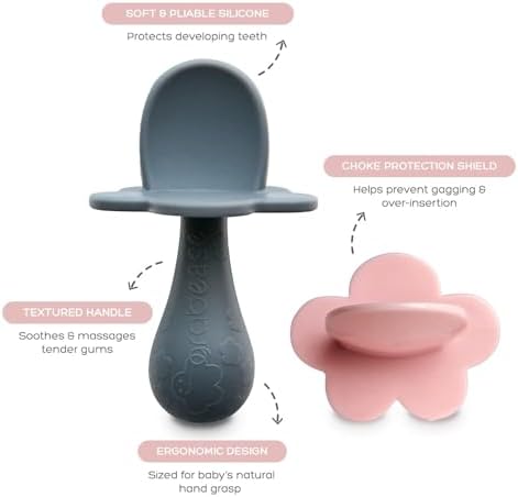 Grabease Baby silicone Spoon Set for Baby Led Weaning
