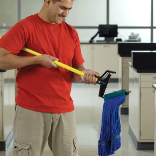 Brightly Mopped Profi-Robust Quick Change Mop Stick with Fiberglass Handle Yellow