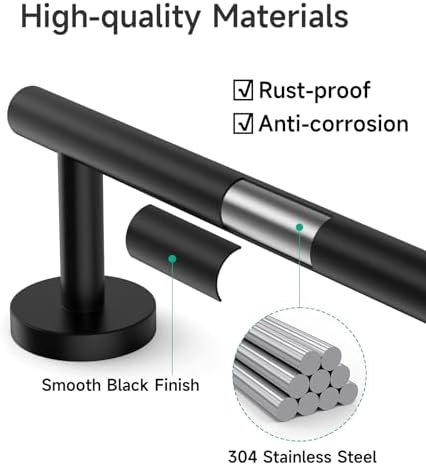 Matte Black Towel Bar