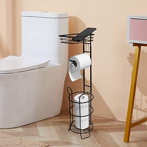 Toilet Paper Holder Stand with Raised Base for Bathroom