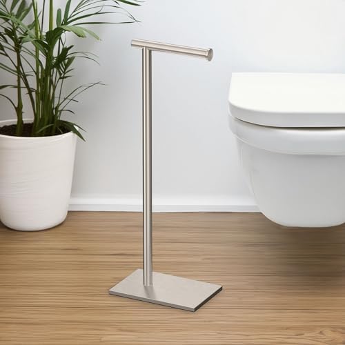 Gatco 1431SN 2225 Satin Nickel Freestanding Toilet Paper Holder