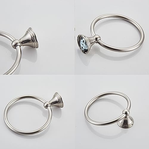 Stylish 1-Pack Hand Towel Holder for Bathroom Brushed Nickel