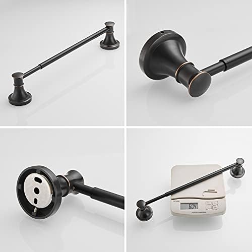 BESy Adjustable Bronze Towel Bar Round