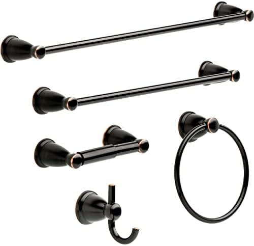 Compact Oil-Rubbed Bronze Towel Holder for Bathroom Kitchen