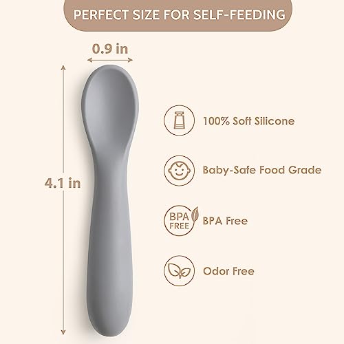 6-Pack Baby Spoons Self-Feeding for Babies