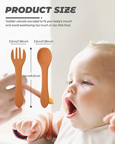 DF DUALFERV 10 Pcs Silicone Baby Utensils Set