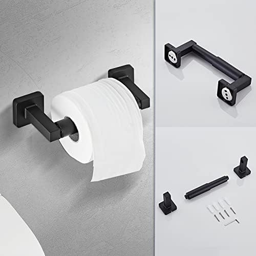 Matte Black Bathroom Hardware Set 4 Pieces