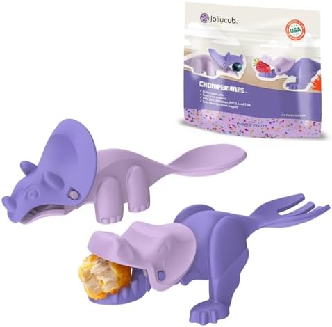 JollyCub Dino Chomper Toddler Utensils Set