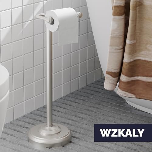 Sturdy glamorous brushed nickel toilet paper holder stand