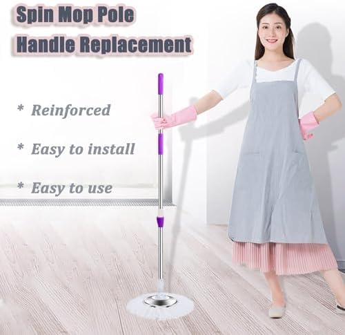 Sturdy 49-inch 360-Degree Rotating Telescoping Mop Handle