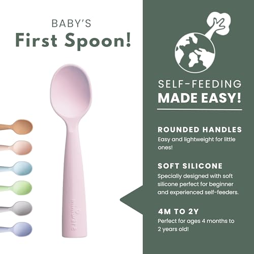 BPA-Free Silicone Baby Spoon Self-Feeding for 6 Months