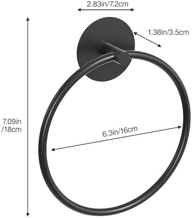 Matte Black Bathroom Towel Holder - Durable and Stylish