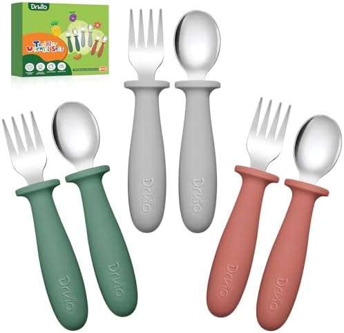 DRKIO 6-Piece Toddler Utensil Set