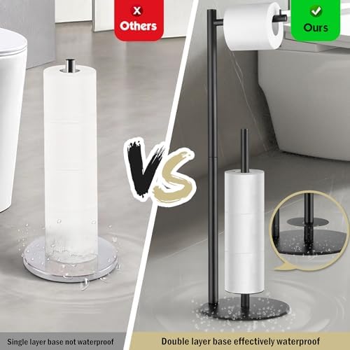 HHAOLUDUO Standing Toilet Paper Holder