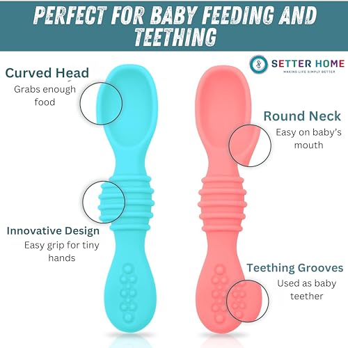 Sturdy Silicone Baby Spoons