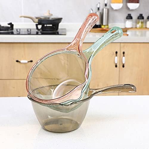 Transparent Pink Water Scoop with Spout Bathroom Kitchen Essential
