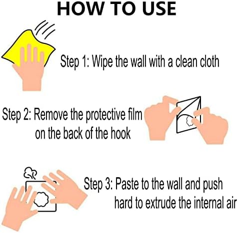Secure Stick-On Adhesive Wall Hooks 24 Pack