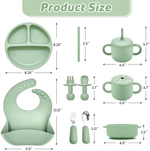 Bufims silicone baby feeding set safe convenient for 6 months