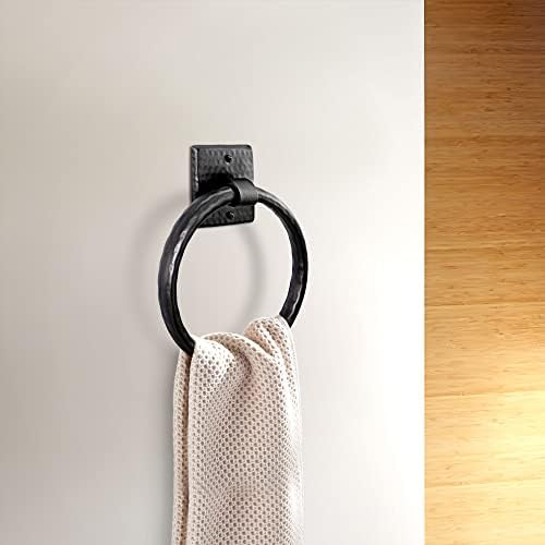 Elegant Wall-Mount Towel Holder for Rustic Style