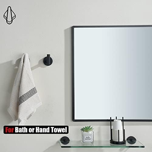 J-Q-K Black 2-Pack Bathroom Towel Hook