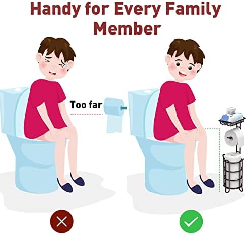 Toilet Paper Holder Stand Wall-Mounted Dispenser