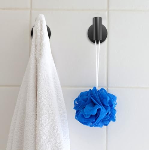 4-Piece Stainless Steel Towel Hook 25x22x22inch glossy black bathroom bedroom essential