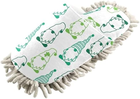 Burbuja St Patrick Gnome Mop Slippers - Great for Cleaning