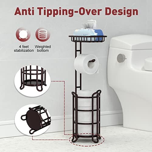 Toilet Paper Holder Stand Wall-Mounted Dispenser