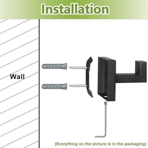 6-Pack Bathroom Towel Hooks Matte Black Stainless Steel Easy Installation