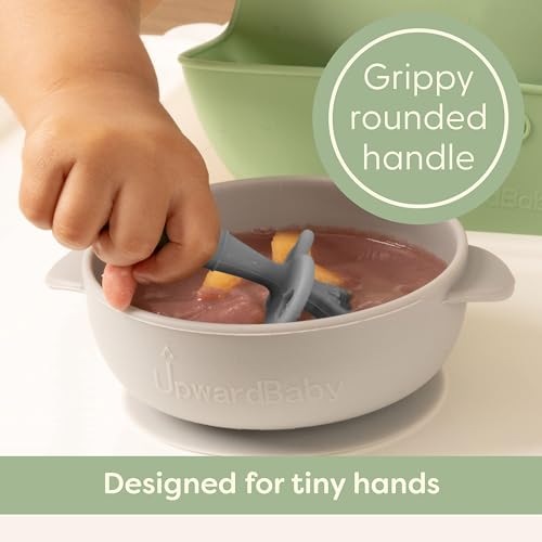 Ergonomic Silicone Baby Feeding Spoons for 6 Months