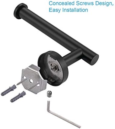 TASTOS Matte Black Toilet Paper Holder