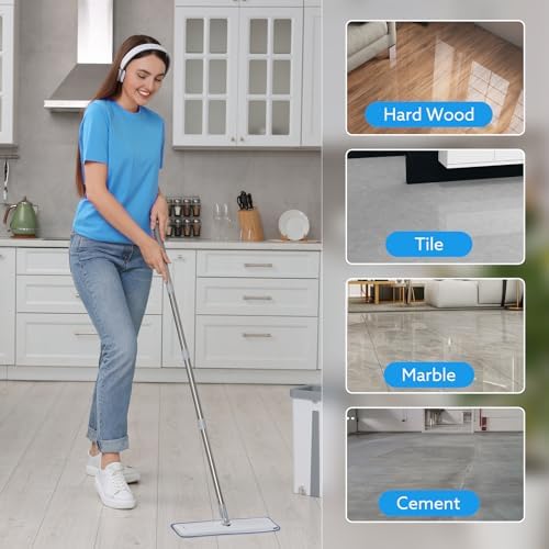 6-Pack Microfiber Cleaning Pads for Bona Mop Blue Reusable