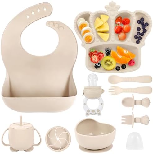 Sensitive Skin Silicone Baby Feeding Set 10 Pcs