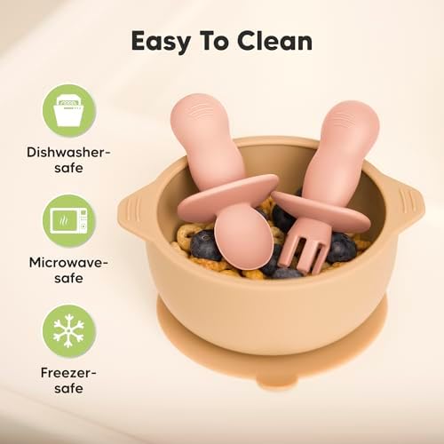 KeaBabies Silicone Baby Set Safe Durable and Perfect for Baby Led Weaning