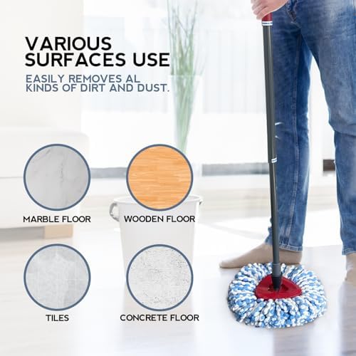 Nuorest 2-Tank Spin Mop Replacement Head 3 Pack
