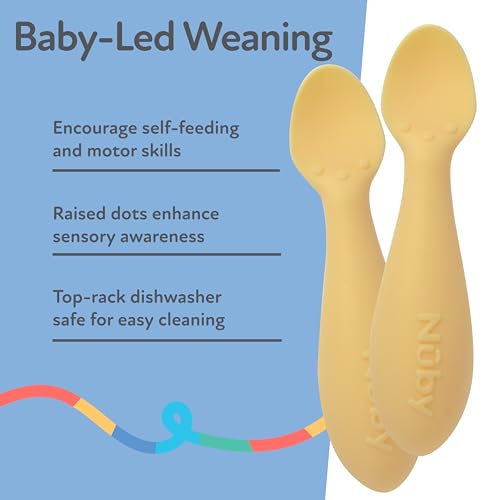 Glowing Nuby Silicone Mini Spoons safe