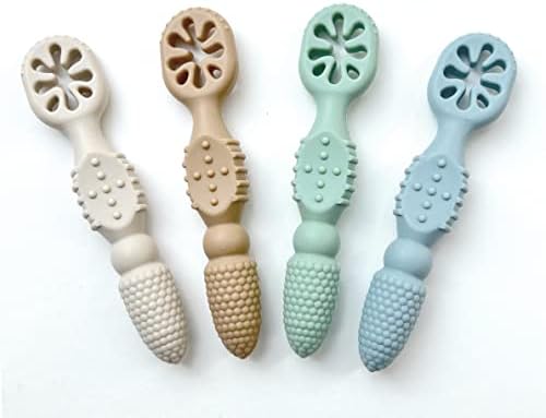 Babys First Spoon Self-Feeding Spoon 4-Pack Sandy Beach