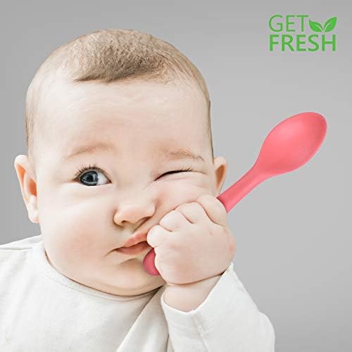 Bamboo Kids Spoons Set - Bright and Reusable for Toddlers
