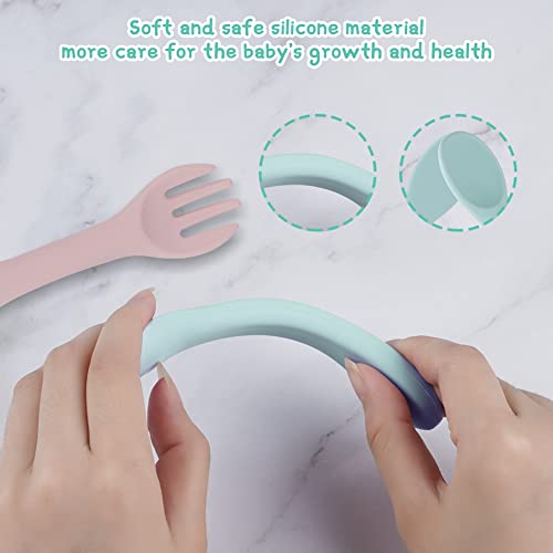Vicloon Silicone Baby Spoon Set for Weaning