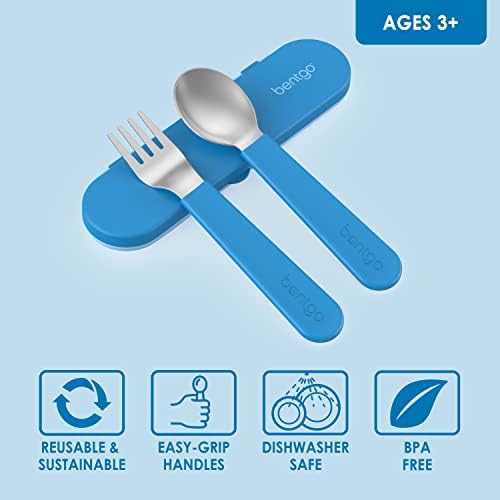 Bentgo Kids Stainless Steel Utensil Set - Reusable for School Travel